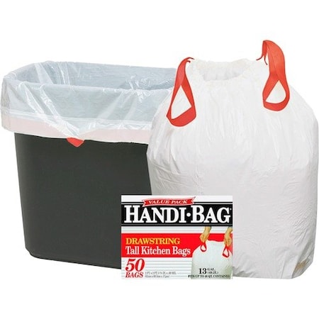 Webster Industries BAGS, TRASH, DRWSTRNG, 13GAL, 6PK WBIHAB6DK50NCT